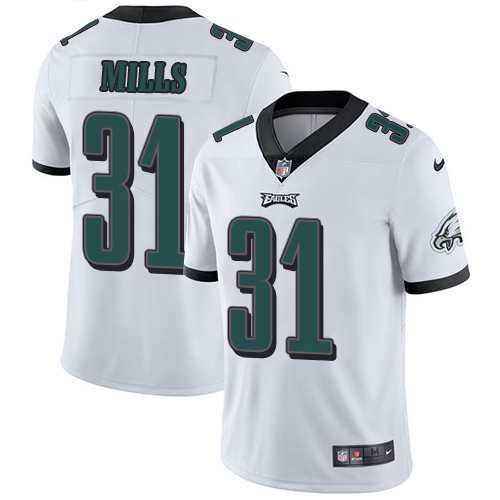 Nike Eagles #31 Jalen Mills White Men's Stitched NFL Vapor Untouchable Limited Jersey - Click Image to Close